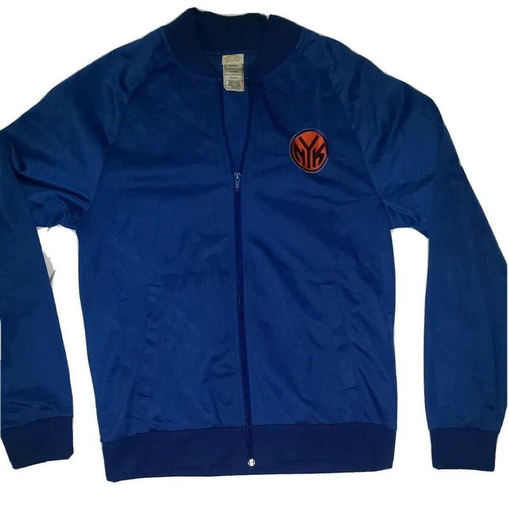 New‎ York Knicks Retro Sports Blue Warm-up Track Jacket NBA Size Small